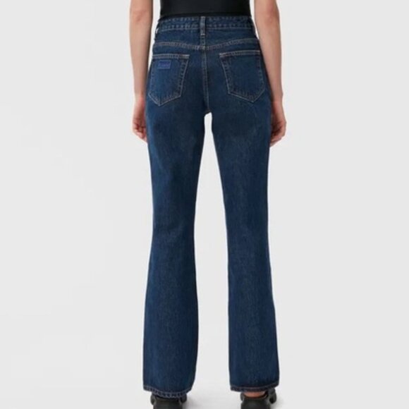 Ganni Betzy slim flare, high rise, full length jeans! NWT $295 Perfect fall jean - Picture 1 of 6